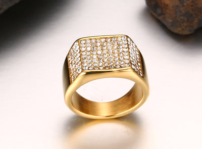 Anillo para Hombre de Acero de Titanio con Diamante - Image 6