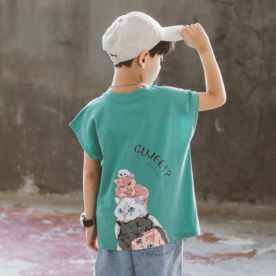 Playera Infantil con Estampado de Dibujos Animados para Niños - Image 5