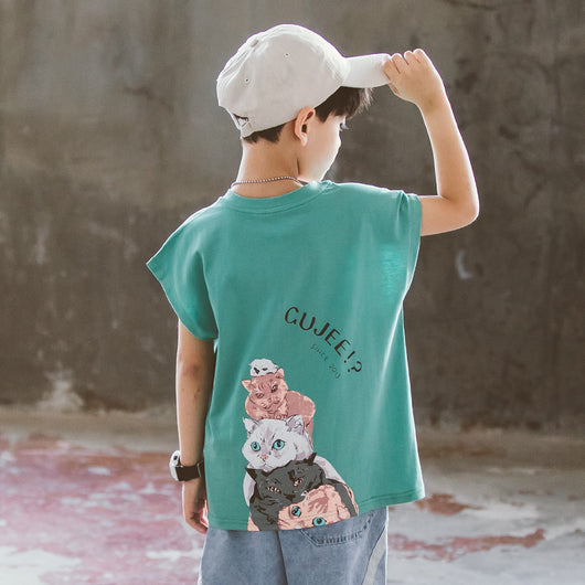Playera Infantil con Estampado de Dibujos Animados para Niños - Image 5