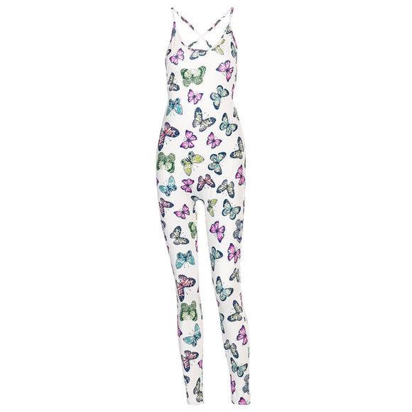 Jumpsuit Espalda Descubierta con Estampado en Cadera