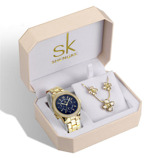 Conjunto de Joyería con Cristales: Reloj, Aretes y Collar - Image 10