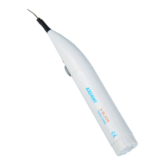 AZDENT A-Blade dental gutta percha cutter set with white charging base, handheld pen, and four replacement tips. - Image 2