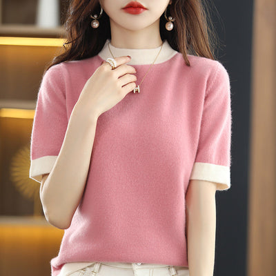 Suéter Cuello Alto Corto de Lana Tejida Oversize - Image 3