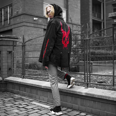 Chaqueta Urbana Estampado Calavera con Múltiples Bolsillos para Hombre - Image 3