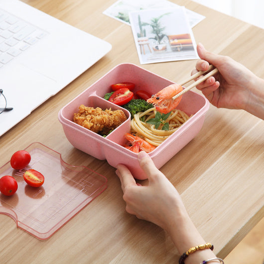 Lonchera Bento Escolar Estilo Japonés con Compartimentos Separados para Microondas - Image 3