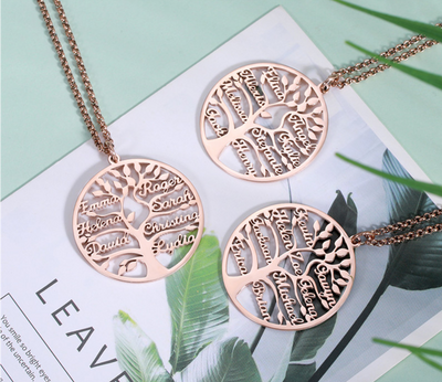 Collar Árbol de la Vida Personalizado con Nombres - Acero Inoxidable - Image 10