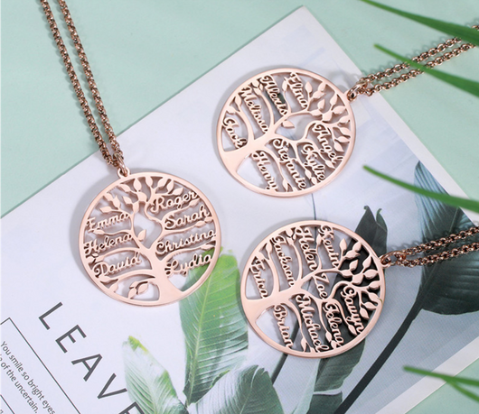 Collar Árbol de la Vida Personalizado con Nombres - Acero Inoxidable - Image 10