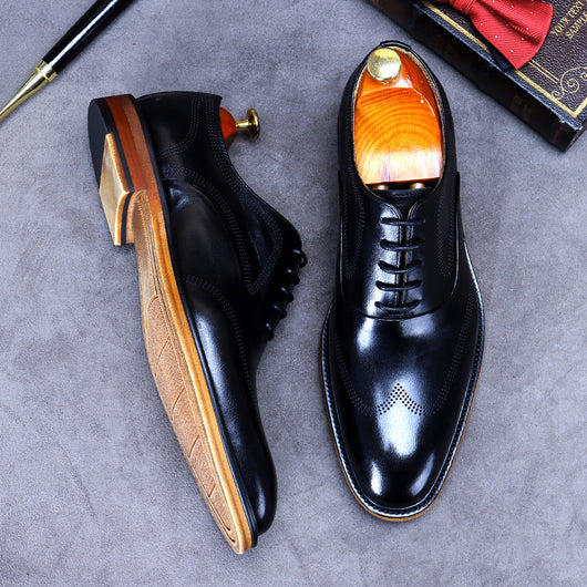 Zapatos de Cuero Británicos Retro con Forro de Ante - Elegancia Clásica para Negocios - Image 4