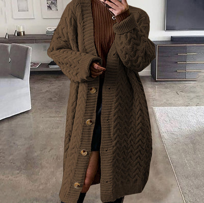 Cardigan Suelto de Punto Liso de Largo Medio - Image 14
