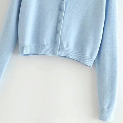 Cardigan Escote V Liso - Suéter Versátil para Cualquier Ocasión - Image 4