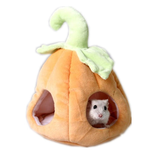 Nido Térmico de Algodón para Mascotas Pequeñas - Diseño Calabaza