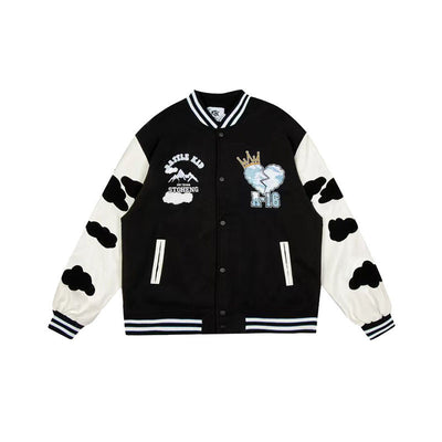 Chaqueta Hip Hop Urbana con Bordados Estilo Americano