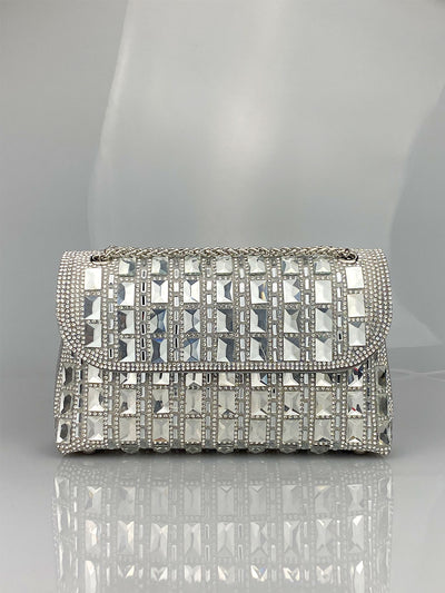 Clutch de Cristal Brillante con Cadena de Strass - Image 6