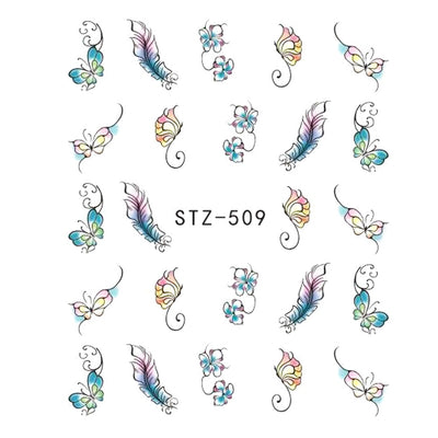 Calcomanías de Uñas Mariposas y Flores - Transfers de Agua para Decoración de Manicura - Image 8