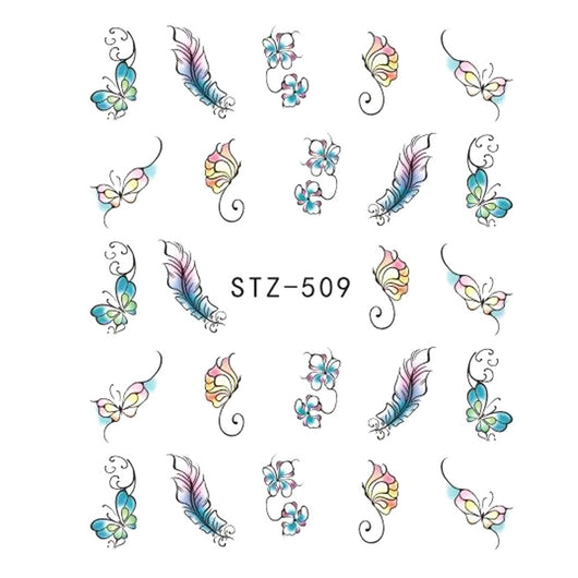 Calcomanías de Uñas Mariposas y Flores - Transfers de Agua para Decoración de Manicura - Image 8
