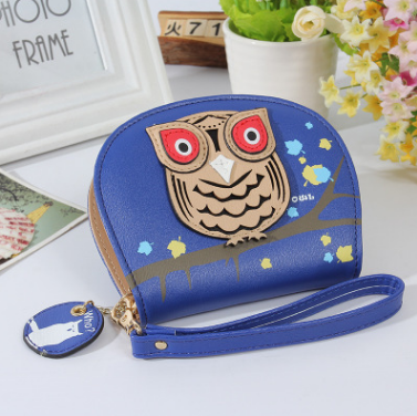 Billetera Corta para Mujer Diseño Búho Kawaii - Monedero con Cierre de Cremallera - Image 2