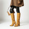 Botas Altas hasta la Rodilla con Tacón Grueso - Tallas Grandes Personalizadas para Mujer