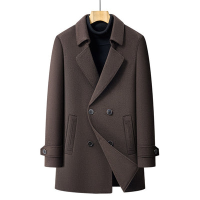 Abrigo de Lana Reversible para Hombre - Cuello de Traje Medio Largo - Image 45