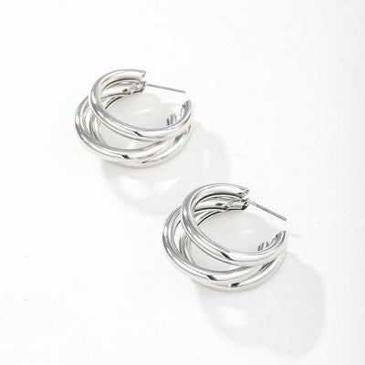Aretes Redondos de Diseño Contemporáneo Europa América - Estilo Personalizado - Image 7