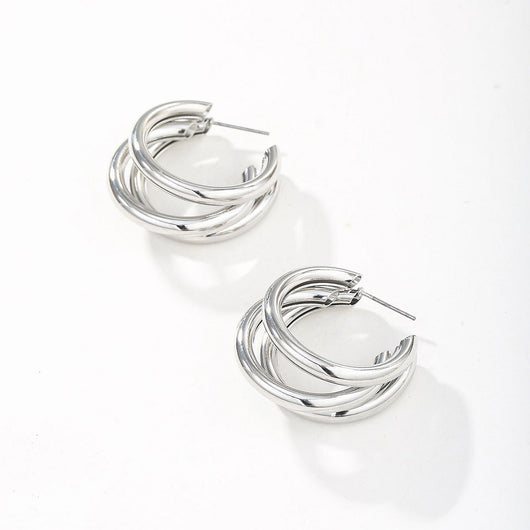 Aretes Redondos de Diseño Contemporáneo Europa América - Estilo Personalizado - Image 7