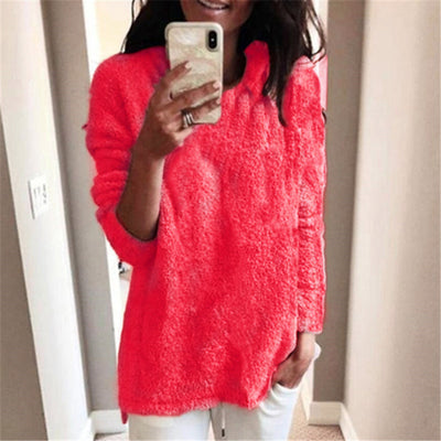 Suéter Polar para Mujer Cuello Redondo - Abrigo Invierno - Image 18