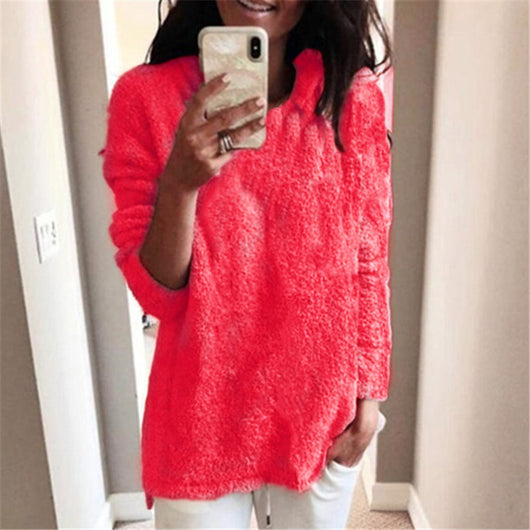 Suéter Polar para Mujer Cuello Redondo - Abrigo Invierno - Image 18