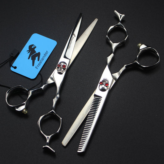 Herramientas de Corte Profesional Calavera Plateada para Salón de Belleza - Image 12
