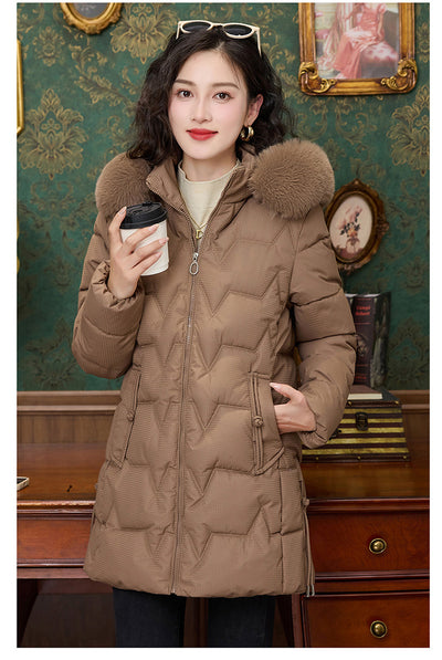 Abrigo Acolchado de Plumón para Mujer Largo - Image 11