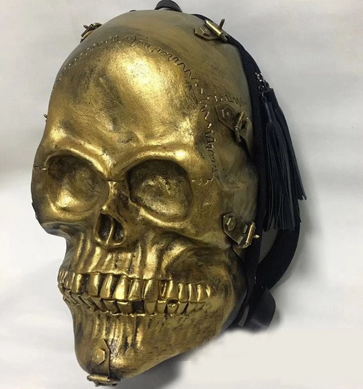 Mochila de Calavera 3D en PU - Diseño Urbano Multifuncional - Image 7