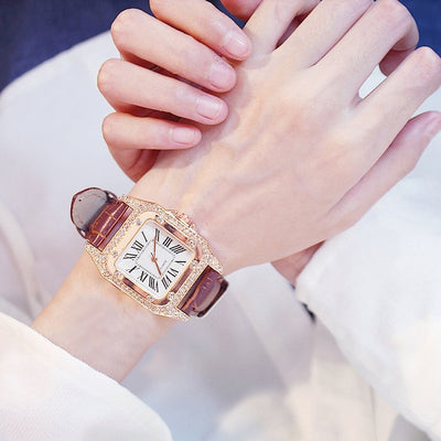 Reloj de Diamantes para Mujer - Estilo Casual y Tendencia de Moda