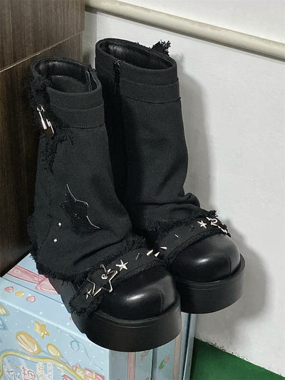 Botas de Lona Gruesa con Suela Reforzada para Mujer - Image 4