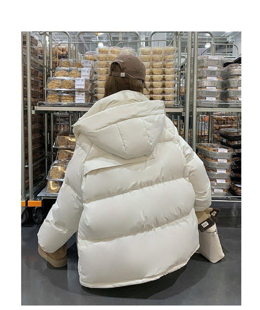Chaqueta Corta de Plumón Blanco para Mujer - Abrigo Elegante de Invierno - Image 19