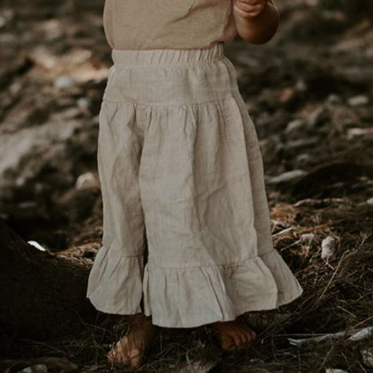 Pantalón Niña Estilo Nórdico Cintura Elástica Colores Puros - Image 2