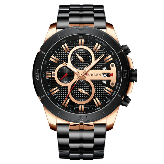 Reloj Multifuncional de Cuarzo con Calendario y Correa de Acero para Hombre - Image 18