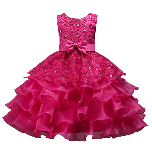 Vestido de Princesa Infantil con Falda Tutú Lentejuelas Brillantes - Image 6