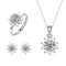 925 Plateado Ring Holder Jewelry Ornament First Snow Series Goddess Necklace Suit Suit Bare Goods