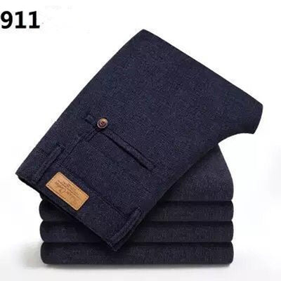 Pantalones Casuales Slim Fit de Algodón y Lino con Elasticidad para Hombre - Image 6