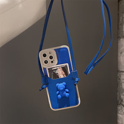 Funda para Teléfono Azul Klein con Soporte de Tarjetas - Image 4