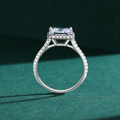 Anillo de Plata 925 con Diamante Simulado Tipo Huevo de Paloma - Image 5