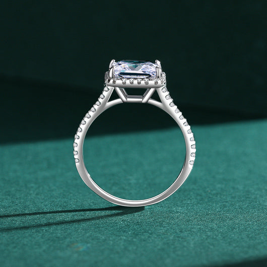 Anillo de Plata 925 con Diamante Simulado Tipo Huevo de Paloma - Image 5