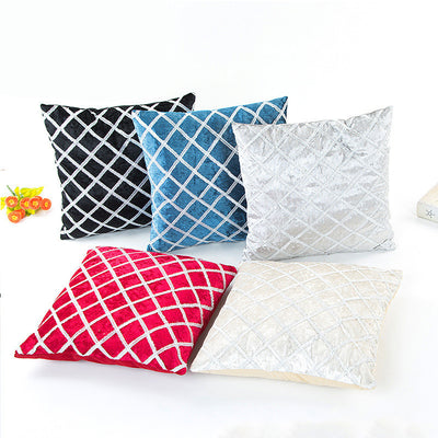 Funda de Almohada Rayas Bordadas con Cinta Decorativa - Estilo Pastoral Trendy - Image 2