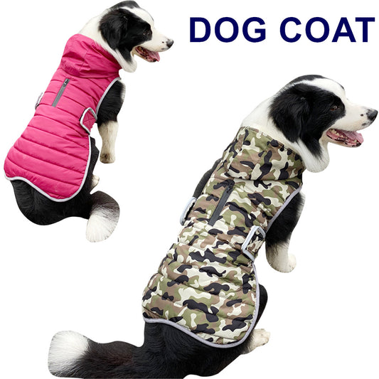 Ropa Impermeable para Perros con Capucha Desprendible - Diseño Camuflaje