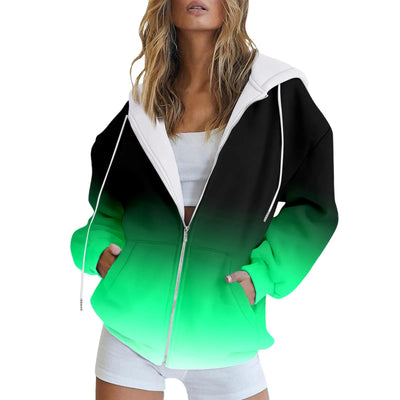 Chaqueta Hoodie Navideña con Estampado Digital 3D para Mujer - Image 9
