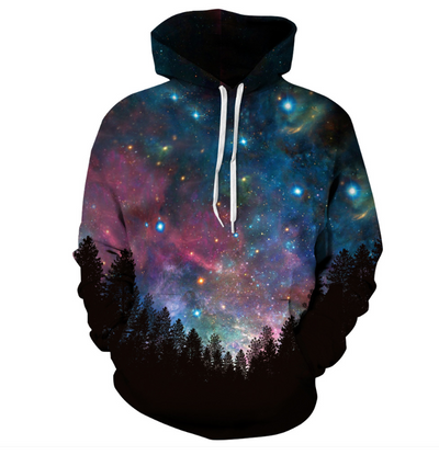 Sudadera Estampado 3D Estrellas con Capucha - Diseño Urbano Oversize - Image 6