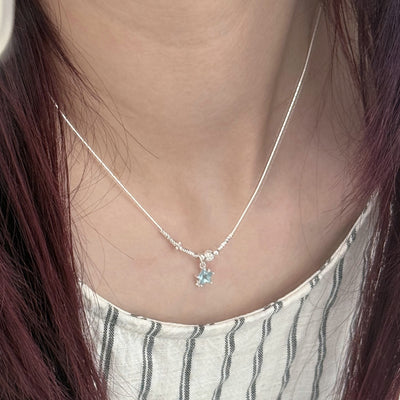 Collar de Plata S925 Estrella Diamante Colores Pastel - Diseño Delicado para Clavícula - Image 11