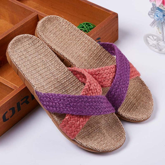 Pantuflas de Lino para Pareja - Cómodas Sandalias de Casa Antideslizantes Otoño Invierno - Image 14