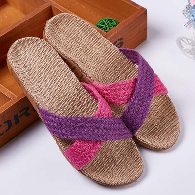 Pantuflas de Lino para Pareja - Cómodas Sandalias de Casa Antideslizantes Otoño Invierno - Image 10