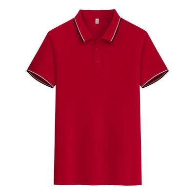 Polo de Algodón Puro Business Casual con Solapa - Manga Corta - Image 8