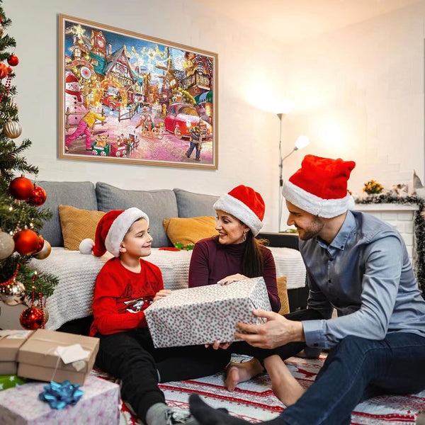 Calendario Adviento Navideño 24 Casillas con Puzzle de 1008 Piezas
