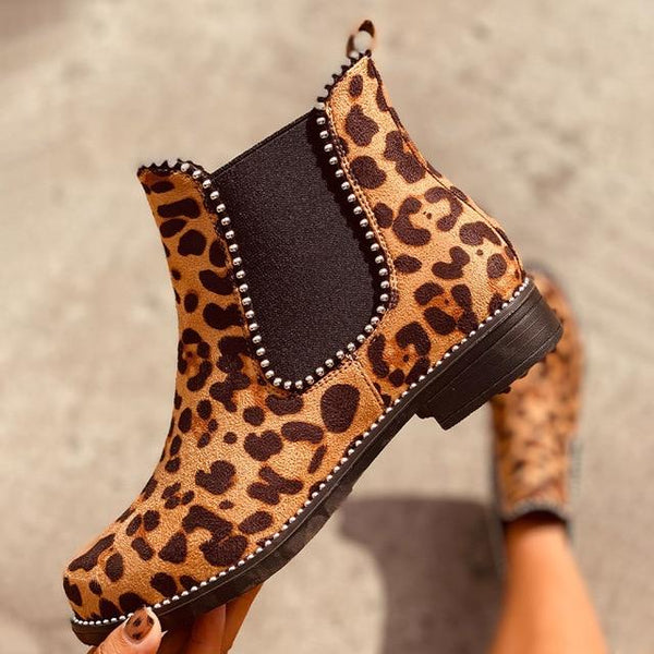 Botas Martin para Mujer con Suela Gruesa y Perlas